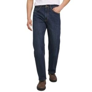 Wrangler Men's Jeans Regular Fit Free To Stretch Dark Blue 38X32‎